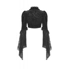 Darkinlove Women's Gothic Puff Sleeved Ruffled Velvet Cape