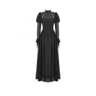 Darkinlove Women's Gothic Puff Sleeved Spiderweb Splice Witch Dress