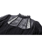 Darkinlove Women's Gothic Puff Sleeved Spiderweb Splice Witch Dress