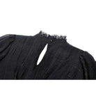 Darkinlove Women's Gothic Puff Sleeved Spiderweb Splice Witch Dress