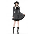 Darkinlove Women's Gothic Puff Sleeved Striped Dress