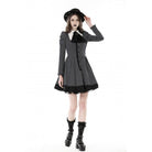 Darkinlove Women's Gothic Puff Sleeved Striped Dress