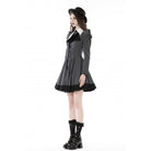 Darkinlove Women's Gothic Puff Sleeved Striped Dress