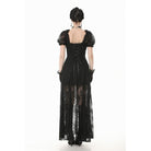Darkinlove Women's Gothic Puff Sleeved Two-piece Lace Maxi Dress