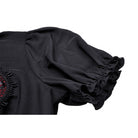 Darkinlove Women's Gothic Red Heart Contrast Color Shirt Dress