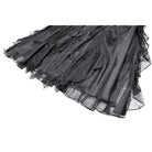 Darkinlove Women's Gothic Retro Ruffle Layered Lace Mesh Maxi Skirt