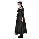 Darkinlove Women's Gothic Retro Ruffle Layered Lace Mesh Maxi Skirt