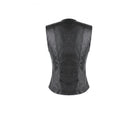 Darkinlove Women's Gothic Rivet Buckle Strap Zipper Vest