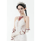 Darkinlove Women's Gothic Rose Beaded Multilayer Pearl Necklace