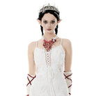 Darkinlove Women's Gothic Rose Beaded Multilayer Pearl Necklace