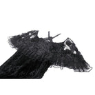 Darkinlove Women's Gothic Rose Embroidered Velvet Prom Fishtail Dress