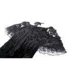 Darkinlove Women's Gothic Rose Embroidered Velvet Prom Fishtail Dress