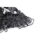 Darkinlove Women's Gothic Rose Embroidered Velvet Prom Fishtail Dress