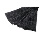 Darkinlove Women's Gothic Rose Embroidered Velvet Prom Fishtail Dress