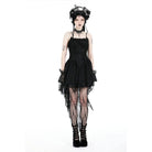 Darkinlove Women's Gothic Rose High-low Slip Dress