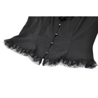 Darkinlove Women's Gothic Rose Ruffled Plunging Short Sleeved Shirt