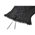 Darkinlove Women's Gothic Rose Ruffled Plunging Short Sleeved Shirt