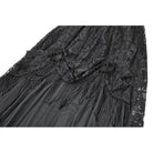 Darkinlove Women's Gothic Rose Tassels Layered Maxi Skirt