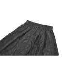 Darkinlove Women's Gothic Rose Tassels Layered Maxi Skirt