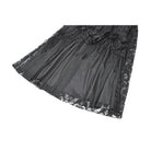 Darkinlove Women's Gothic Rose Tassels Layered Maxi Skirt