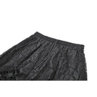 Darkinlove Women's Gothic Rose Tassels Layered Maxi Skirt