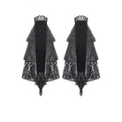 Darkinlove Women's Gothic Rose Velvet Splice Lace Flared Arm Sleeves