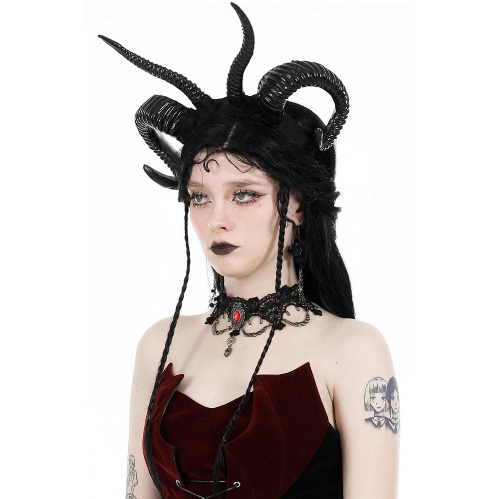 Darkinlove Women's Gothic Ruby Lace Choker