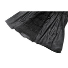 Darkinlove Women's Gothic Ruched Square-cut Collar Puff Short Sleeved Dress