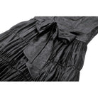 Darkinlove Women's Gothic Ruched Square-cut Collar Puff Short Sleeved Dress