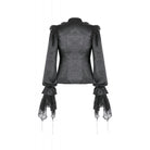Darkinlove Women's Gothic Ruffle Lace Splice Lantern Sleeved Shirt