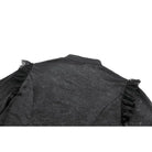 Darkinlove Women's Gothic Ruffle Lace Splice Lantern Sleeved Shirt