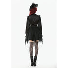Darkinlove Women's Gothic Ruffle Lace Splice Lantern Sleeved Shirt