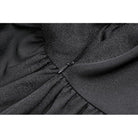Darkinlove Women's Gothic Ruffle Turn-down Collar Contrast Color Bishop Sleeve Short Dress