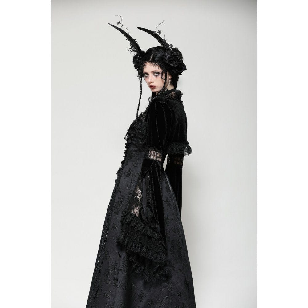 Darkinlove Women's Gothic Ruffled Lace Cape