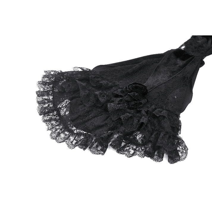 Darkinlove Women's Gothic Ruffled Lace Cape