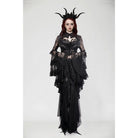 Darkinlove Women's Gothic Ruffled Lace High/Low Coat