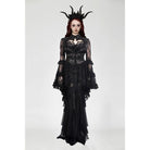 Darkinlove Women's Gothic Ruffled Lace High/Low Coat