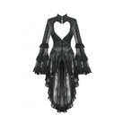 Darkinlove Women's Gothic Ruffled Lace High/Low Coat