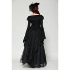 Darkinlove Women's Gothic Ruffled Lace Long Sleeved Shirt