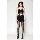 Darkinlove Women's Gothic Ruffled Lace Splice Shorts