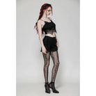 Darkinlove Women's Gothic Ruffled Lace Splice Shorts