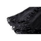 Darkinlove Women's Gothic Ruffled Lace Splice Shorts