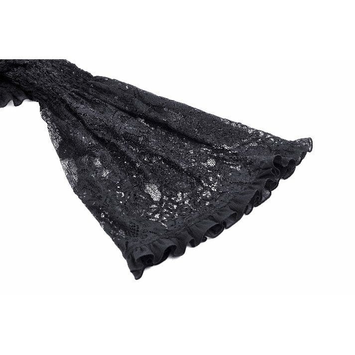 Darkinlove Women's Gothic Ruffled Lace Strap Cape