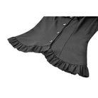 Darkinlove Women's Gothic Ruffled Lace-up Cutout Short Sleeve Shirt