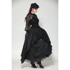 Darkinlove Women's Gothic Ruffled Sheer Lace Shirt