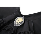 Darkinlove Women's Gothic Ruffled Striped Grad Dress