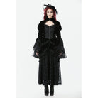 Darkinlove Women's Gothic Ruffled Tiered Hem High Low Puff Sleeved Jacket