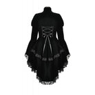 Darkinlove Women's Gothic Ruffled Tiered Hem High Low Puff Sleeved Jacket