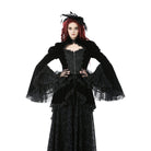Darkinlove Women's Gothic Ruffled Tiered Hem High Low Puff Sleeved Jacket