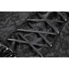 Darkinlove Women's Gothic Ruffles Bow Tie Lace Top with Tassels